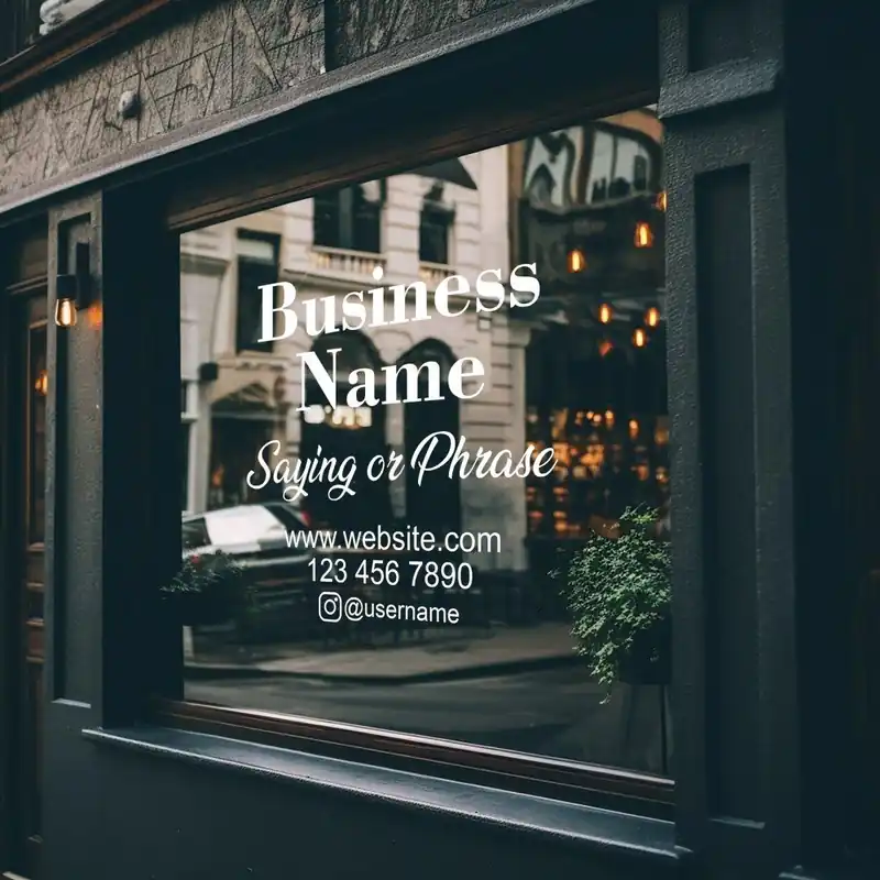 Personalized Storefront Business Window Decal: Customizable Style for Your Shop New Release
