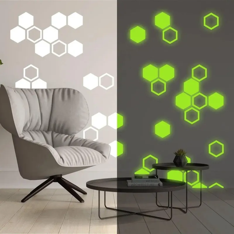 Hexagon Glow in the Dark Wall Stickers, Luminous Wonder Wall Decals for Children's Room Hot Picks