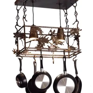 Meyda 24"l Oak Leaf & Acorn Pot Rack - 82160 Budget