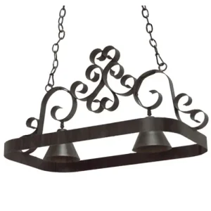 Exclusive Offer Meyda 32" Long Hayley 2 Light Pot Rack - 120296