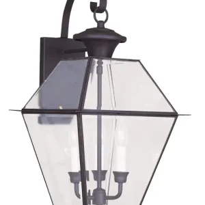 Livex Lighting 3 Light Bronze Outdoor Wall Lantern - 2381-07 Warranty Included