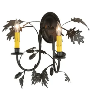 Meyda 18"w Oak Leaf & Acorn 2 Lt Wall Sconce - 144379 Cheap