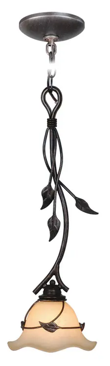 Vaxcel Vine 7-1/2" Mini Pendant Oil Shale Cheap