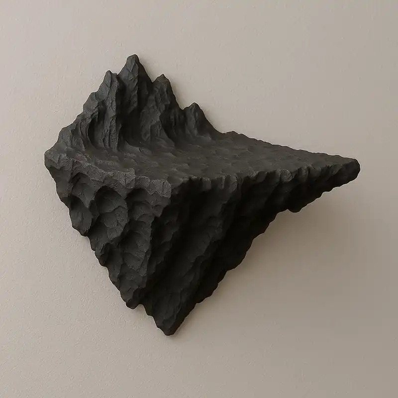 Warranty Included Mountain Wall Shelf | 3D Printed Floating Shelf | Volcanic Rock Decor | Adventure-Themed Shelf | Geometric Rock Shelf | Nature Inspired Art