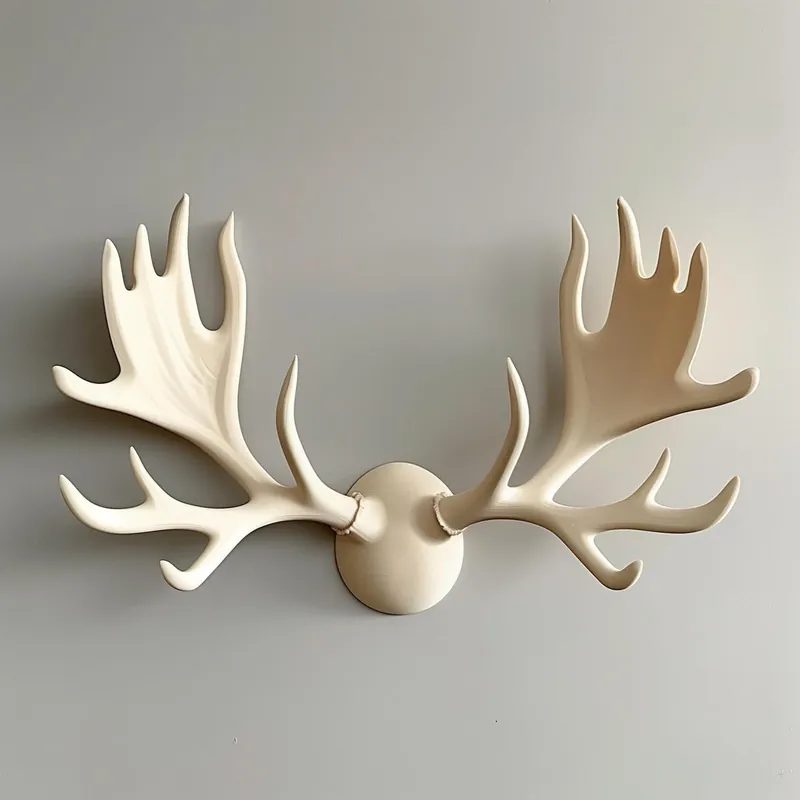 Trending 3D Printed Antlers Wall Decor | Modern Minimal Moose Antler Sculpture in Three Pieces | Contemporary Statement Art for Stylish Home Interior