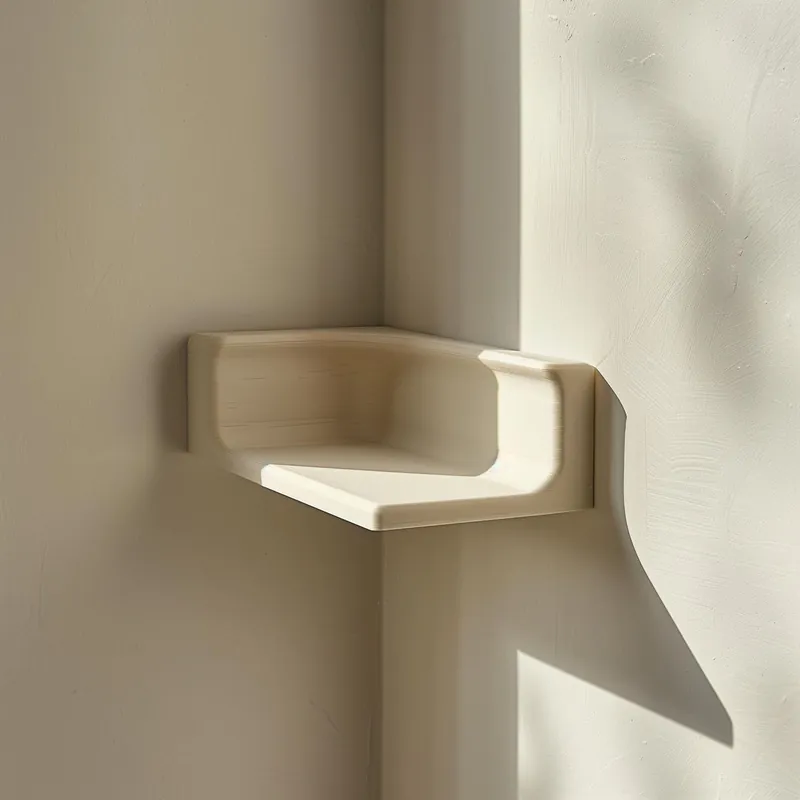 3D Printed Corner Wall Shelf | Minimalist Floating Shelf Design for Small Spaces | Modern PLA Wall Decor Storage and Home Organizer Bargain