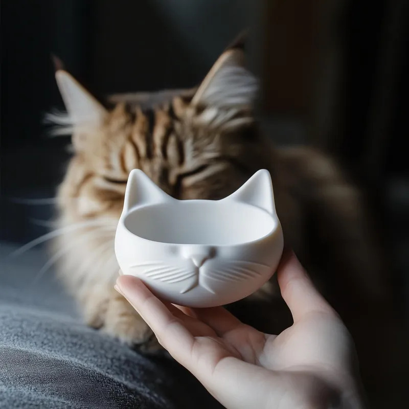 3D Printed Cat Bowl | Cute Kitty Food Dish | Modern Cat Feeder | Small Pet Water Bowl | Friendly Cat Dish | Unique Pet Gift Accessories Best Seller