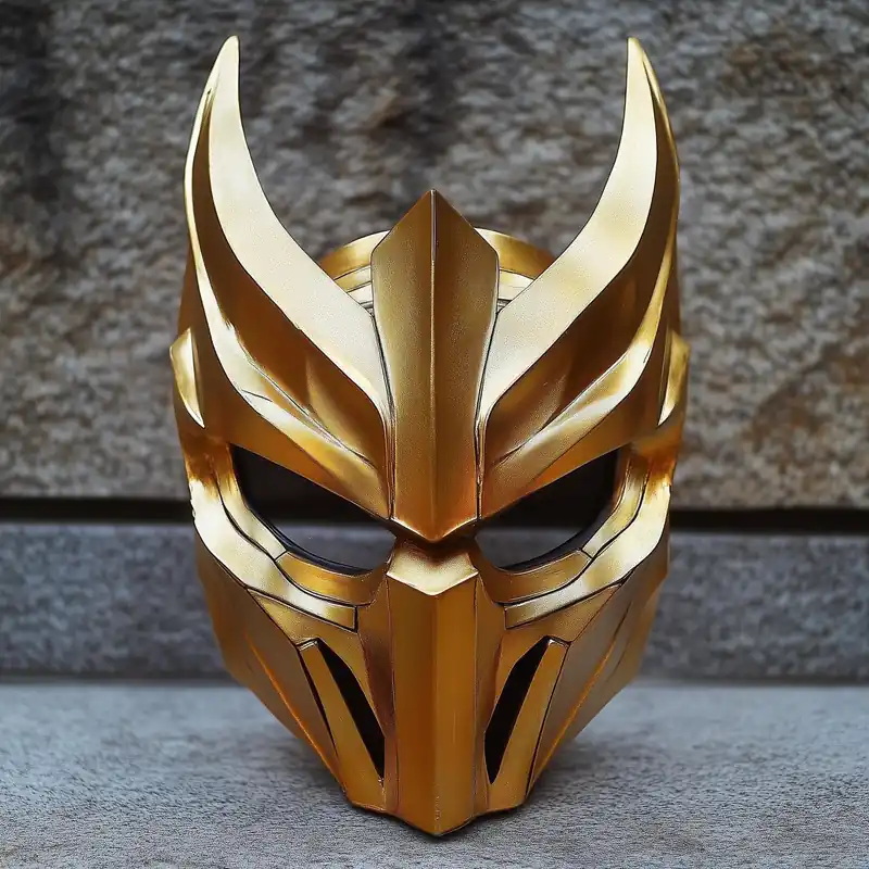 Warrior Samurai Demon Mask | 3D Printed Fantasy Battle Cosplay Armor Mask | Mythical Medieval Knight Mask | Halloween Futuristic Mask Limited Offer