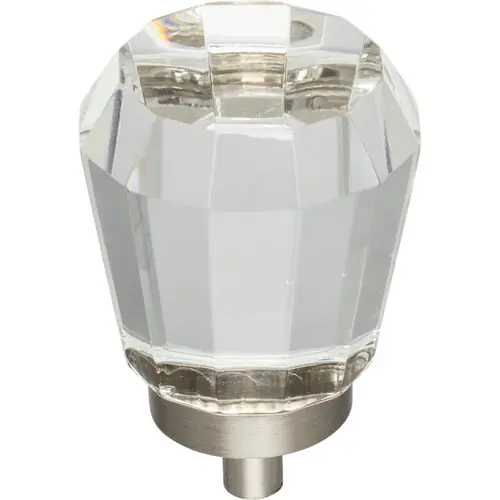 1-1/4" Overall Length Faceted Glass Harlow Cabinet Knob Price Cut