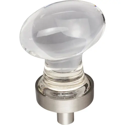 1-1/4" Overall Length Football Glass Harlow Cabinet Knob Exclusive Offer